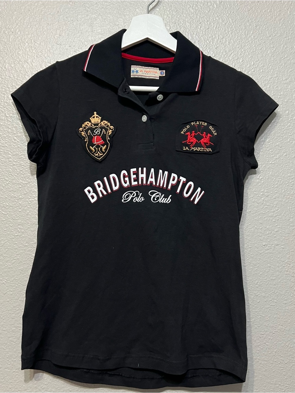 La Martina Women’s Graphic Polo Shirt Bridgehamptom Polo Club
